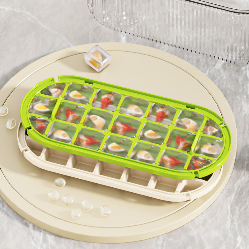 Ladies stackable ice cube tray with practical scoop and airtight lid Kalsten
