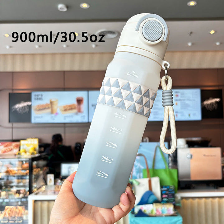 Ladies sporty water bottle with practical measuring scale Kalsten