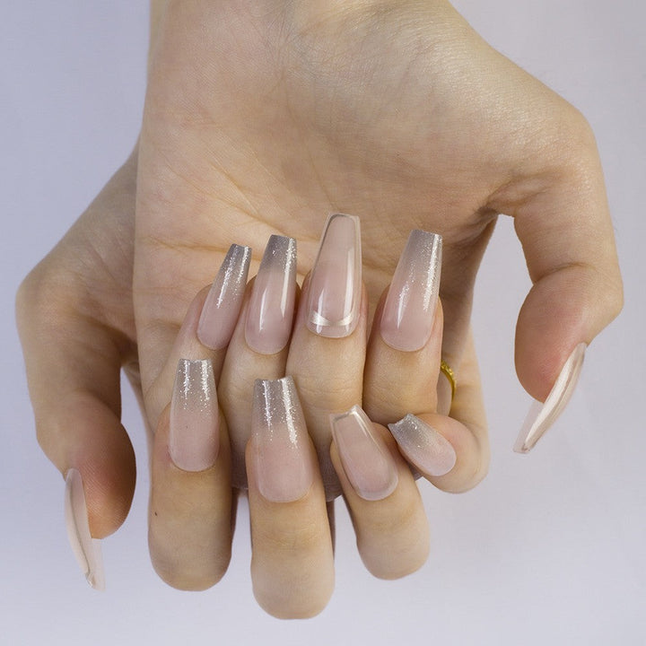 High-gloss artificial nails with rose effect Kalsten