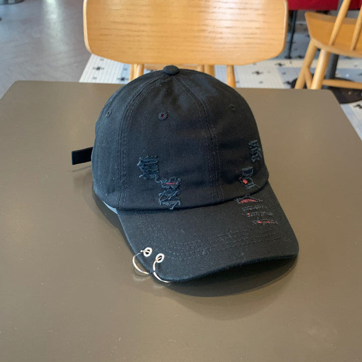 Unisex Distressed Cotton Adjustable Baseball Cap Kalsten