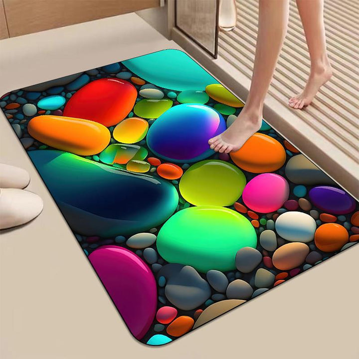 Natural Stone Patterned Bath Mat Kalsten