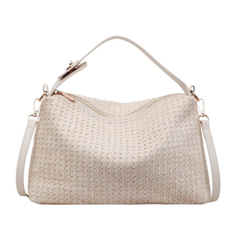 Elegant Straw Bag with Removable Shoulder Strap Kalsten