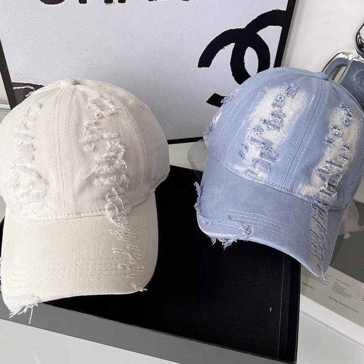 Unisex Distressed Denim Cap Kalsten