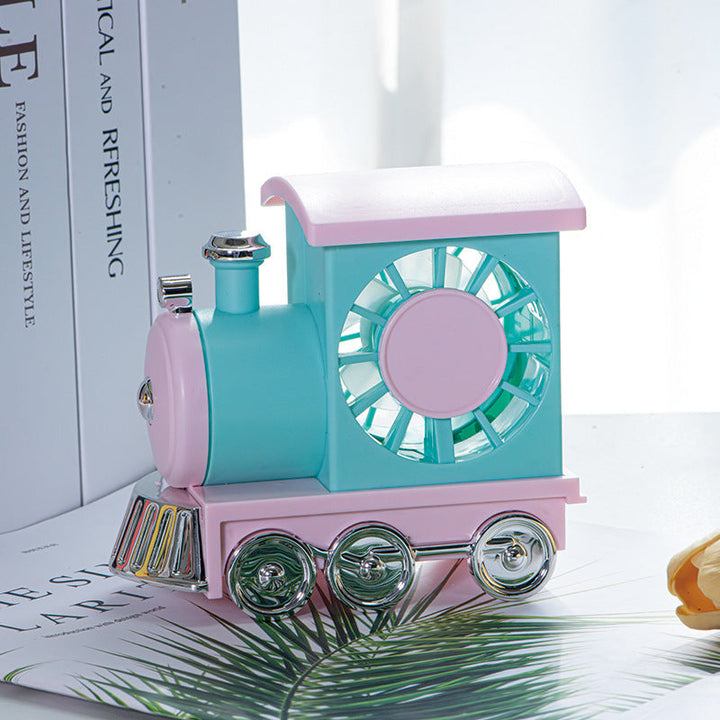 Ladies creative table fan in train design Kalsten