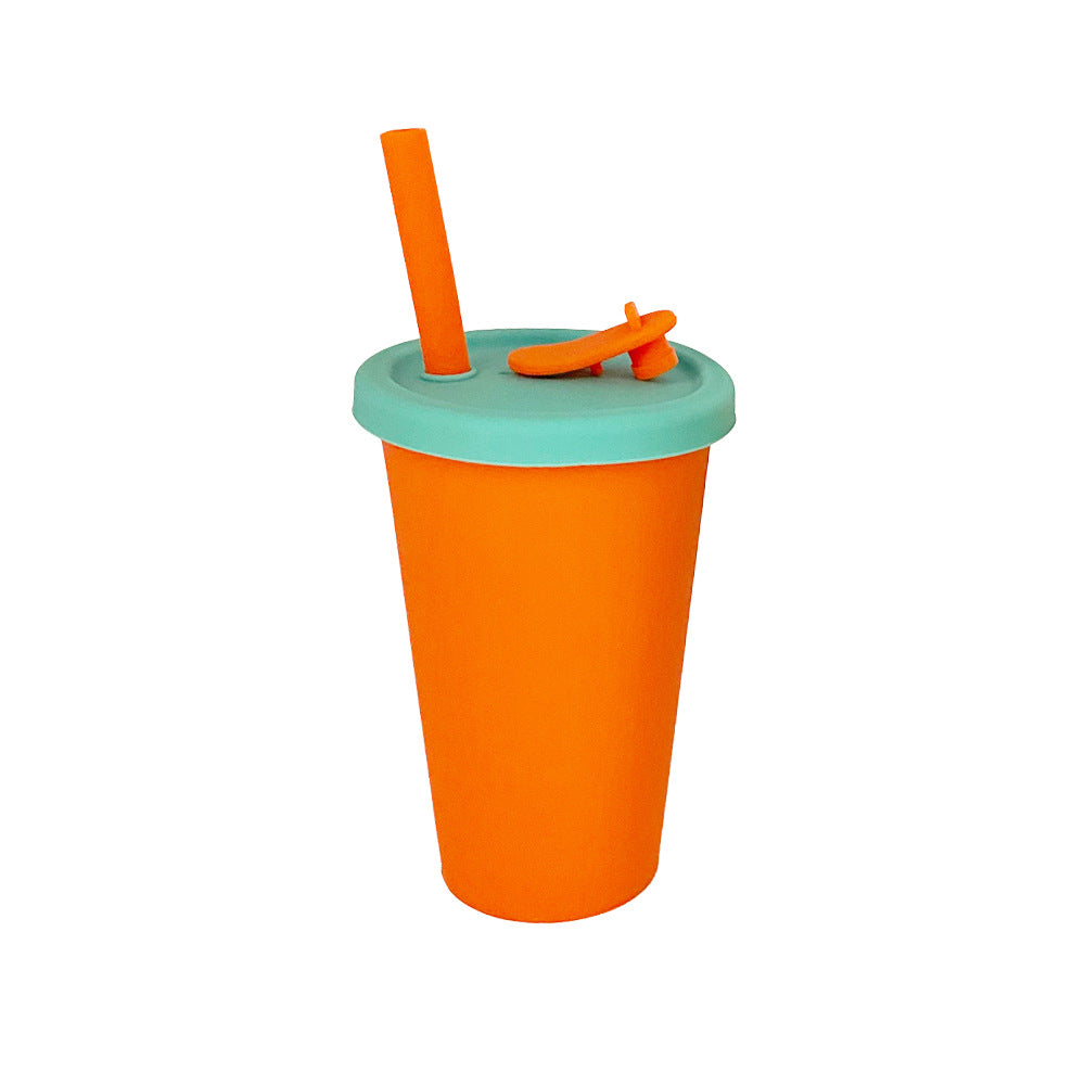 Ladies silicone drinking cup with lid and straw Kalsten