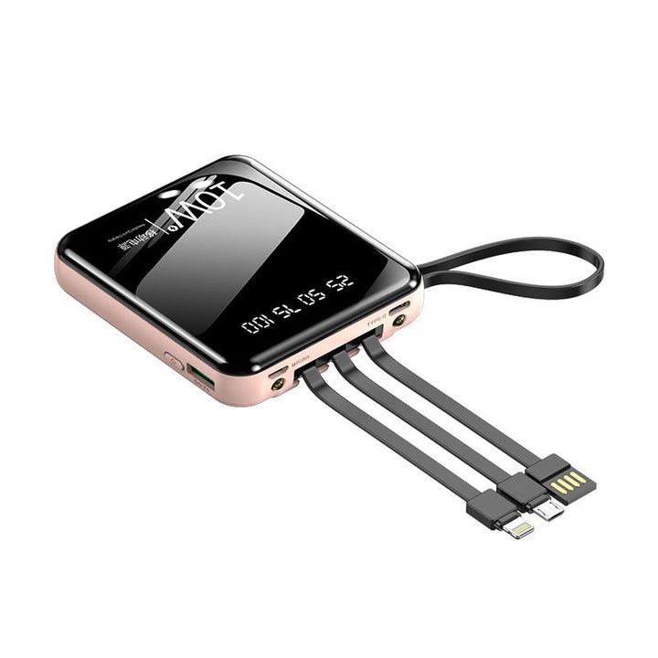 Portable power bank with digital power display and multifunctional cable Kalsten