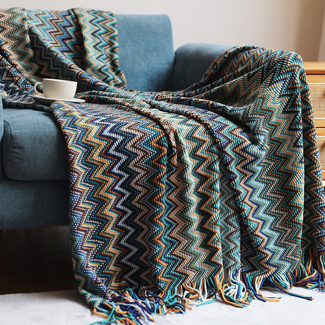 Zigzag Weave Throw Blanket Kalsten