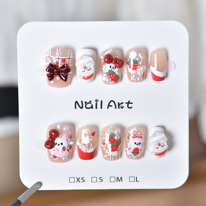 Whimsical Character-Themed Press-On Nail Art Kalsten
