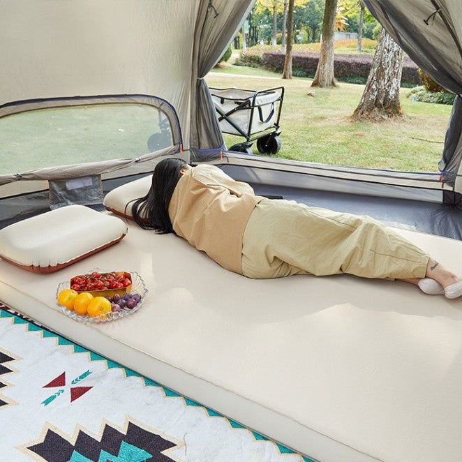 thick inflatable camping mattress with integrated pillow and puncture-resistant TPU shell Kalsten