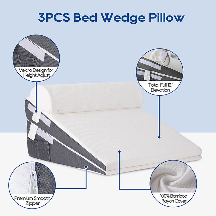 Adjustable Multi-Position Backrest Wedge Pillow