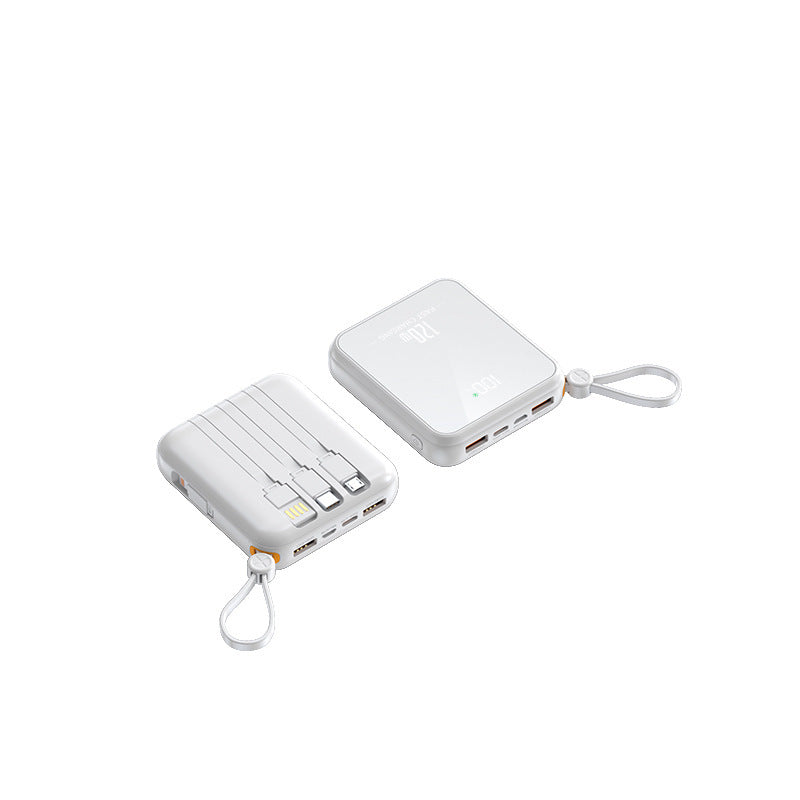 Portable power bank with integrated charging cable and LED display Kalsten