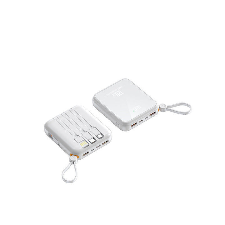 Portable power bank with integrated charging cable and LED display Kalsten