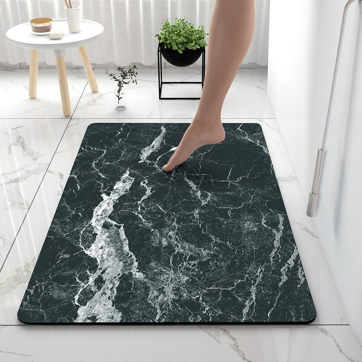 Soft Print Abstract Marble Bath Mat Kalsten