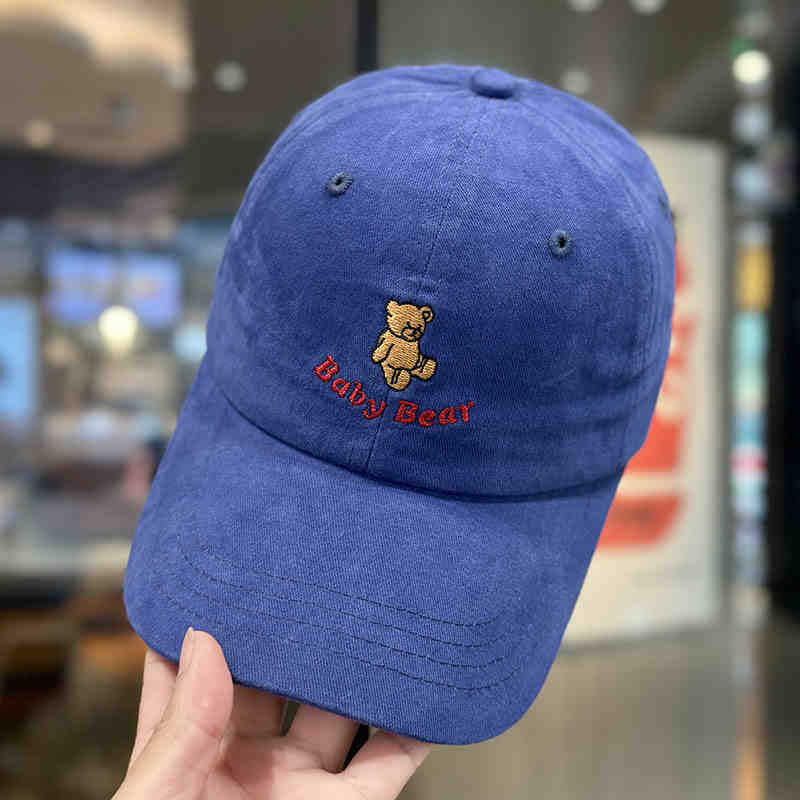 Women's Cute Embroidered Bear Cap Kalsten