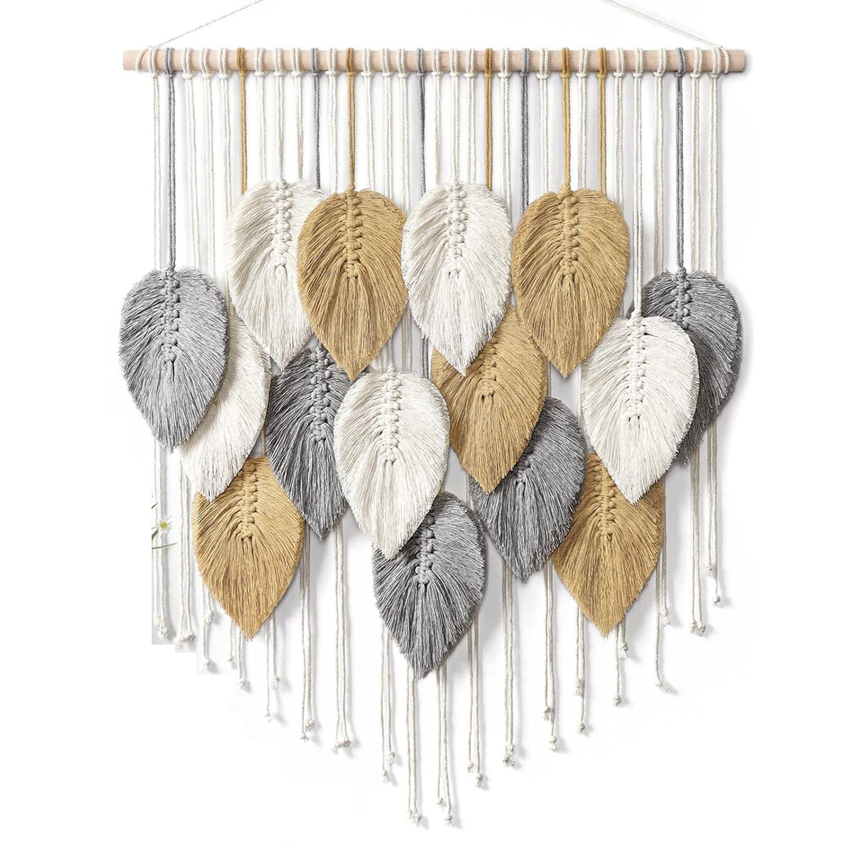 Macrame Leaf Wall Hanging Decor Acalora