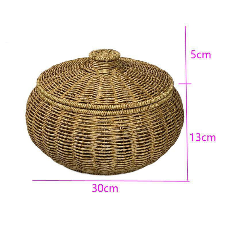 Lidded Woven Storage Container Kalsten