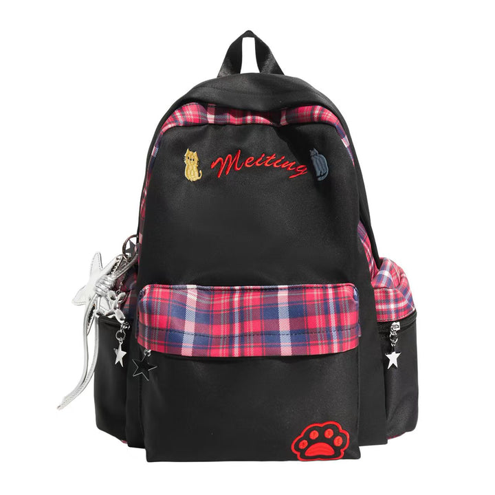 Embroidered Casual School Backpack Kalsten