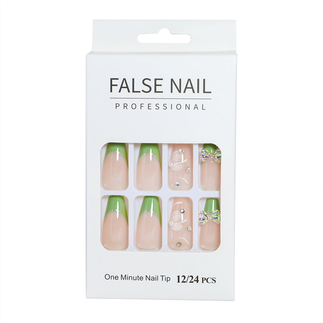 Decorative Press-On Nail Set with 3D Accents Kalsten