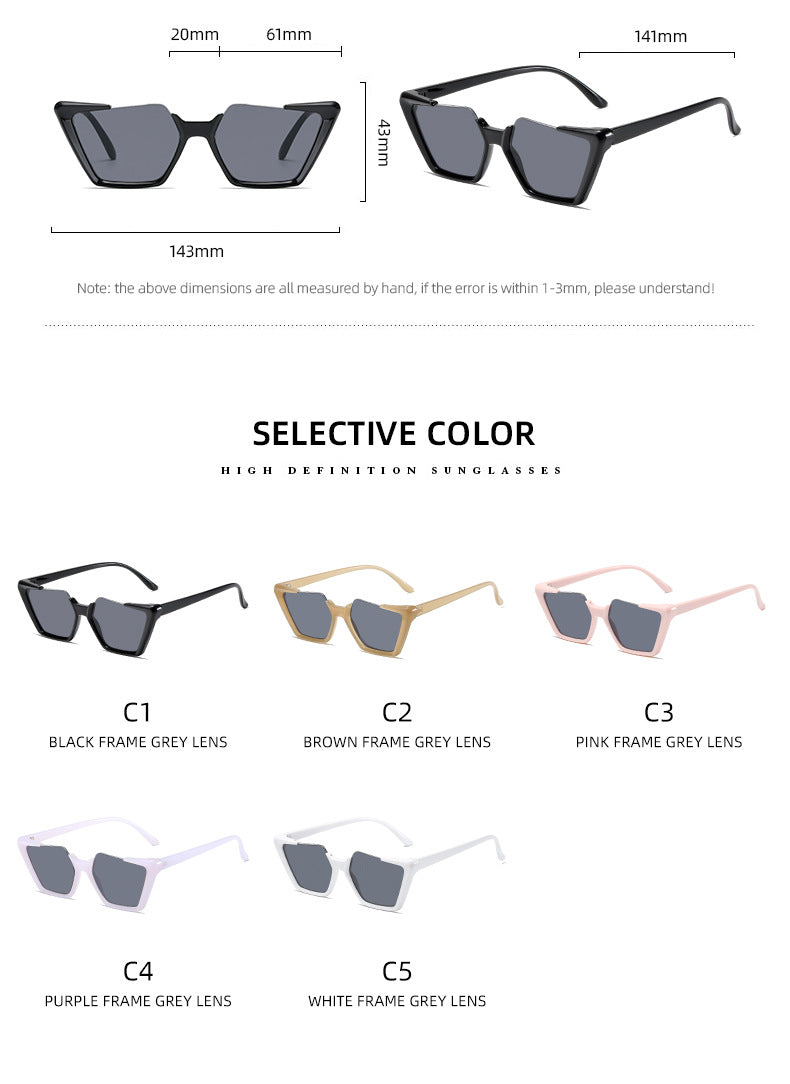 Women's modern and stylish asymmetrical sunglasses Kalsten