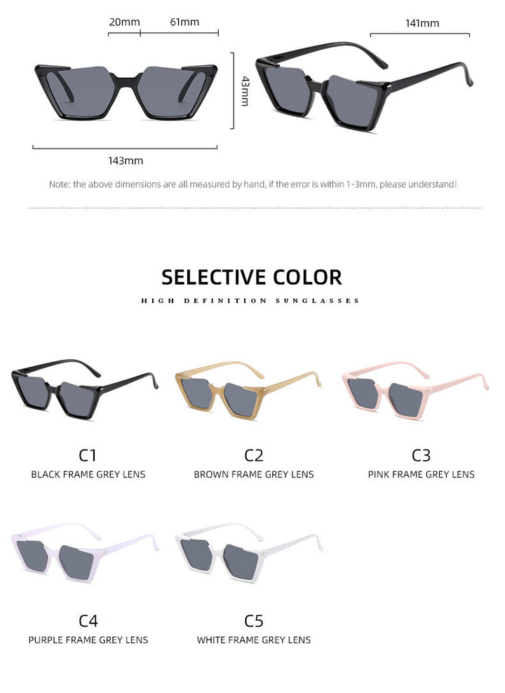 Women's modern and stylish asymmetrical sunglasses Kalsten