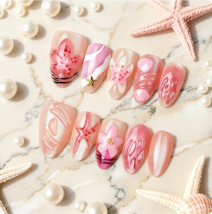 Artificial nails with floral accents Kalsten
