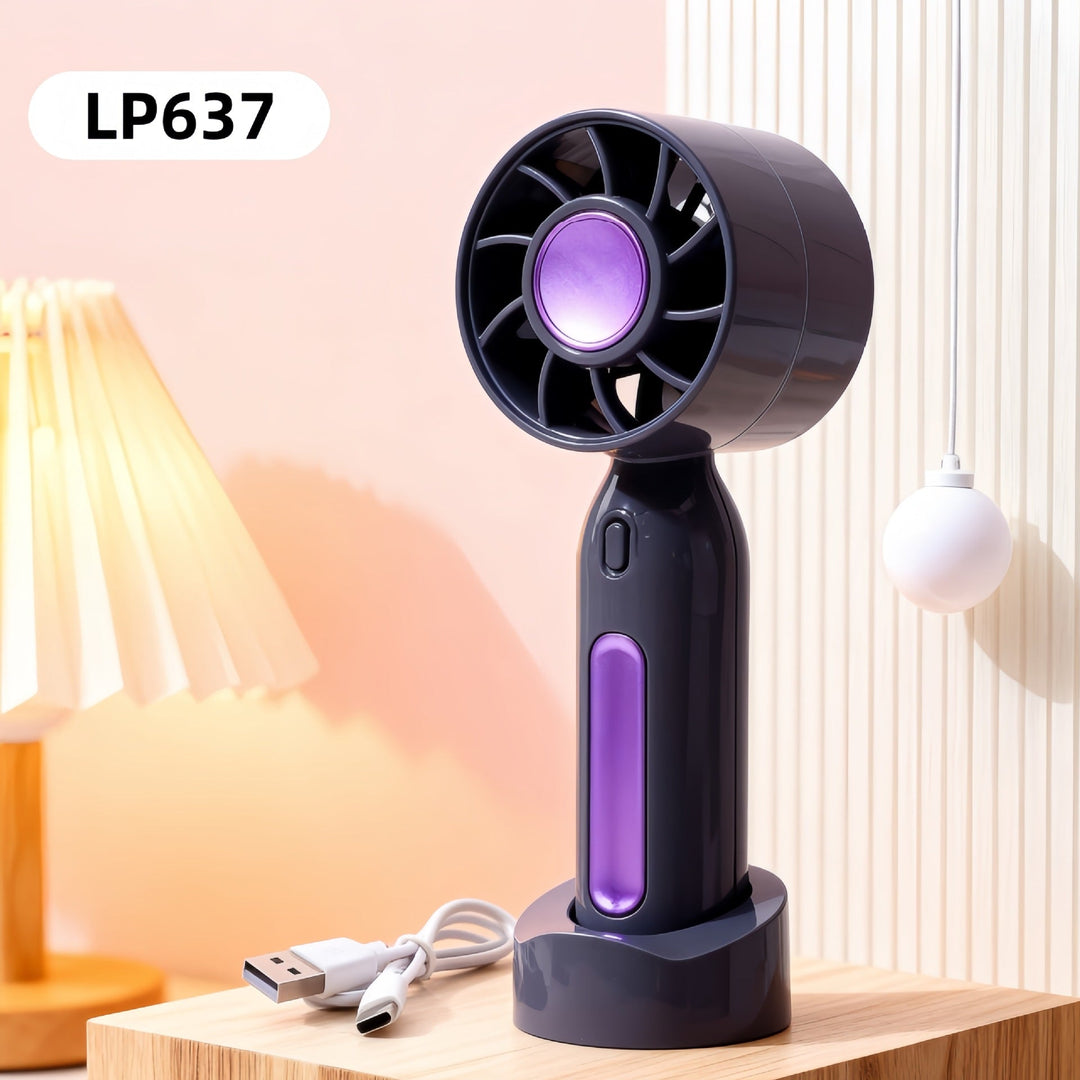Women Portable Mini Fan with USB Charging Function and Flexible Adjustable Tilt Position Kalsten