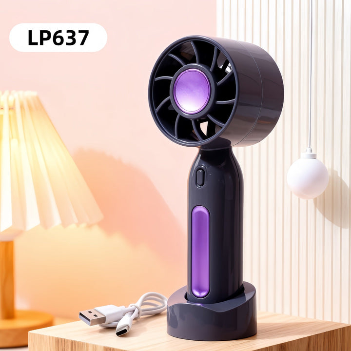 Women Portable Mini Fan with USB Charging Function and Flexible Adjustable Tilt Position Kalsten