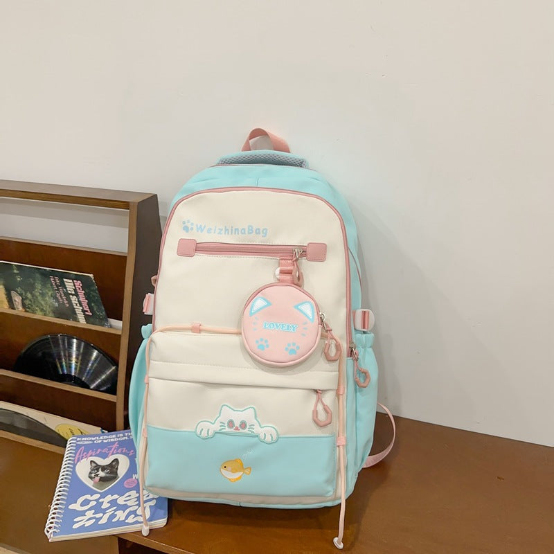 Playful Cat-Design School Backpack