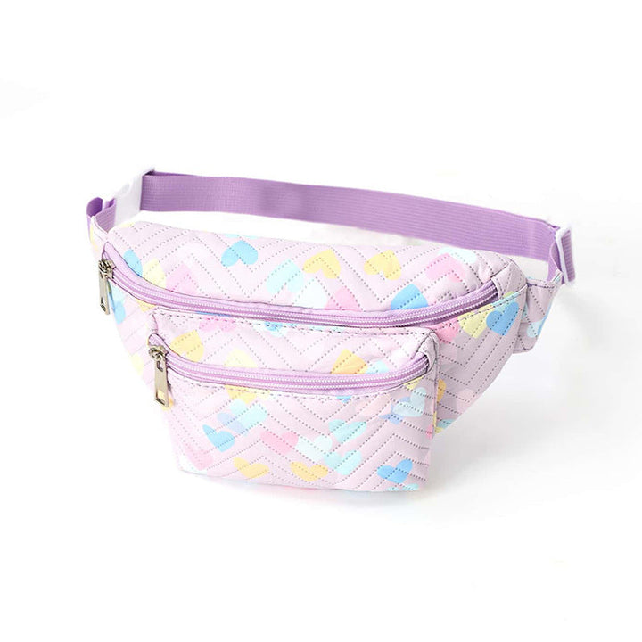 Waist bag with heart-shaped design and multiple compartments Kalsten