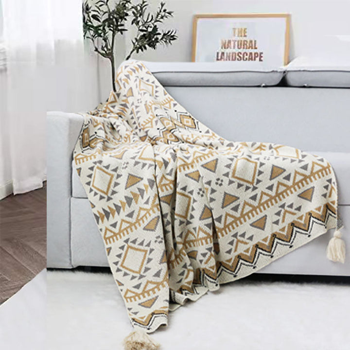 Stylish Geometric Pattern Throw Blanket Kalsten