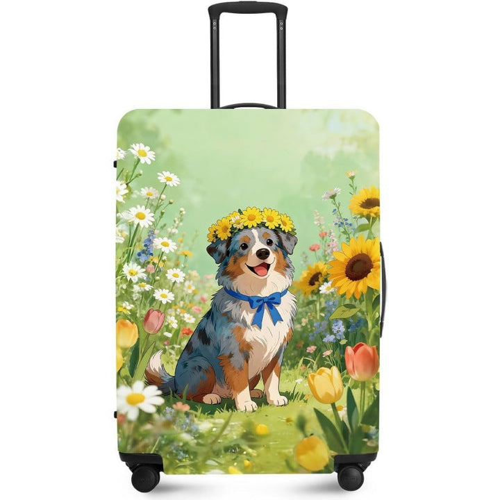 Unisex nan elastic suitcase cover with UV-resistant motif print and zip opening Kalsten