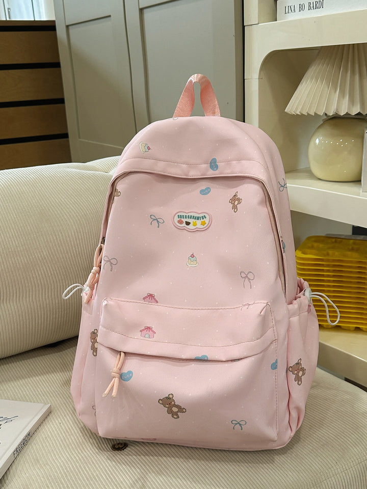 Whimsical Character Print Backpack Kalsten