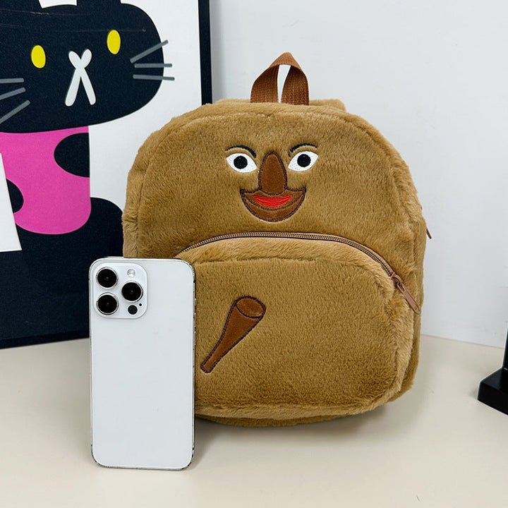 Plush children's backpack with cute monkey design Kalsten