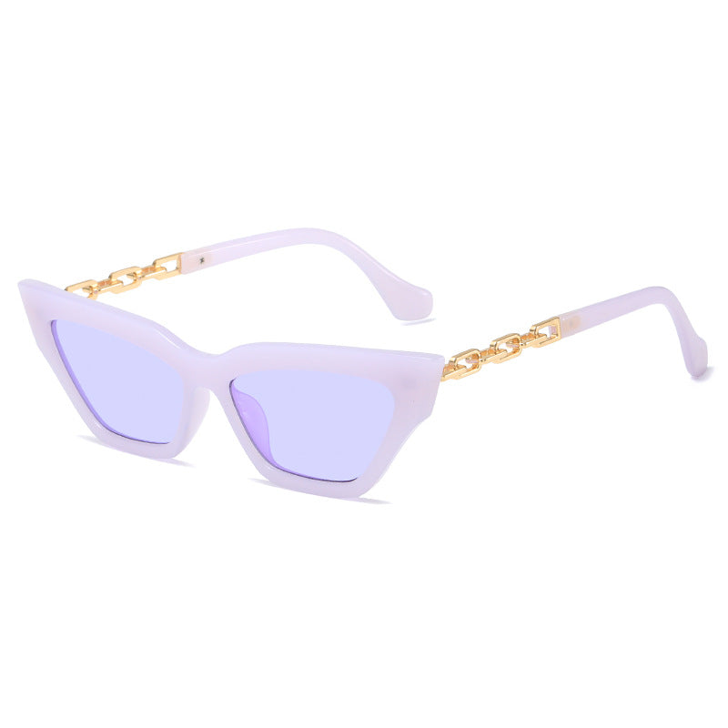 Women edgy cat-eye sunglasses with golden details Kalsten