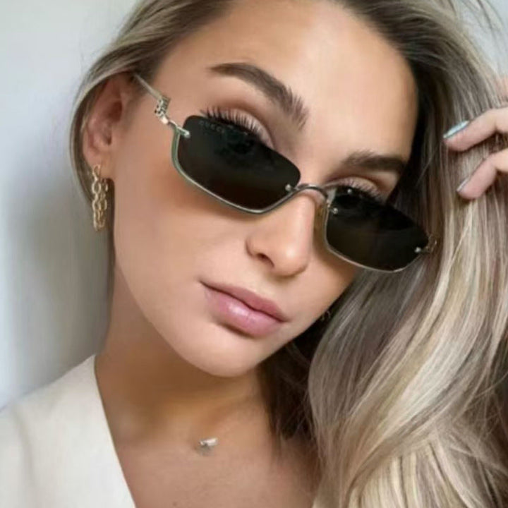 Women square sunglasses with elegant metal frame Kalsten