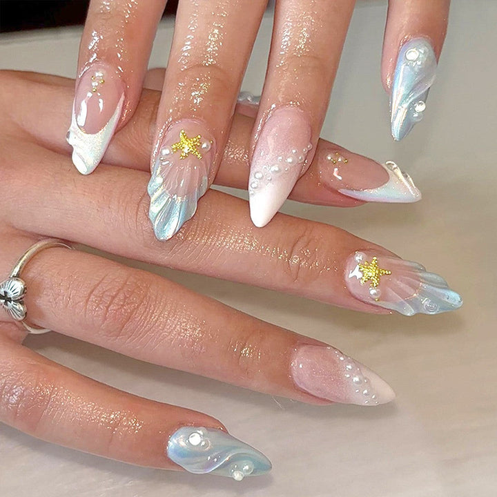 Elegant Floral Bow Press-On Nail Tips Kalsten