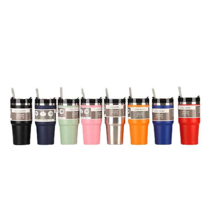 Unisex Insulated Drinking Cup with Integrated Straw Kalsten
