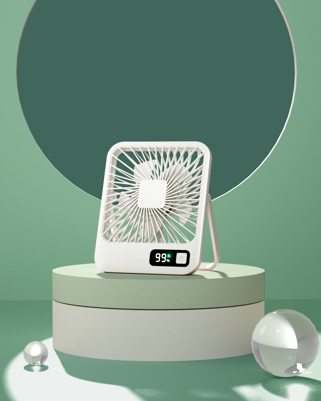 Women Portable USB Fan with LED Display Kalsten