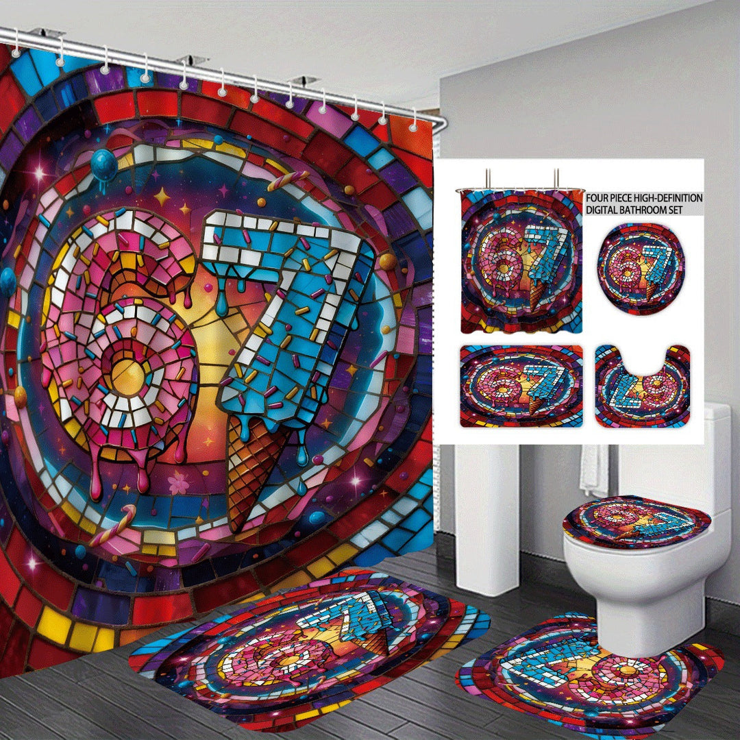 Colorful Dessert-Themed Bathroom Set Kalsten