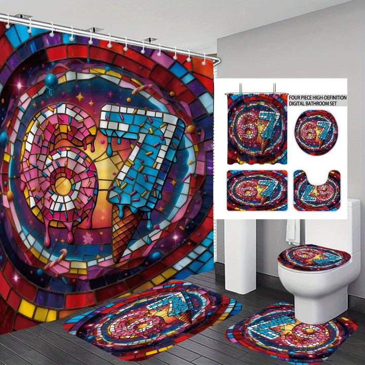 Colorful Dessert-Themed Bathroom Set Kalsten