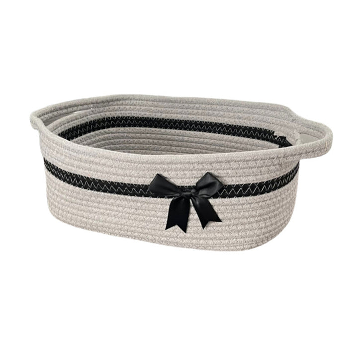 Women's decorative storage basket with bow accent Kalsten