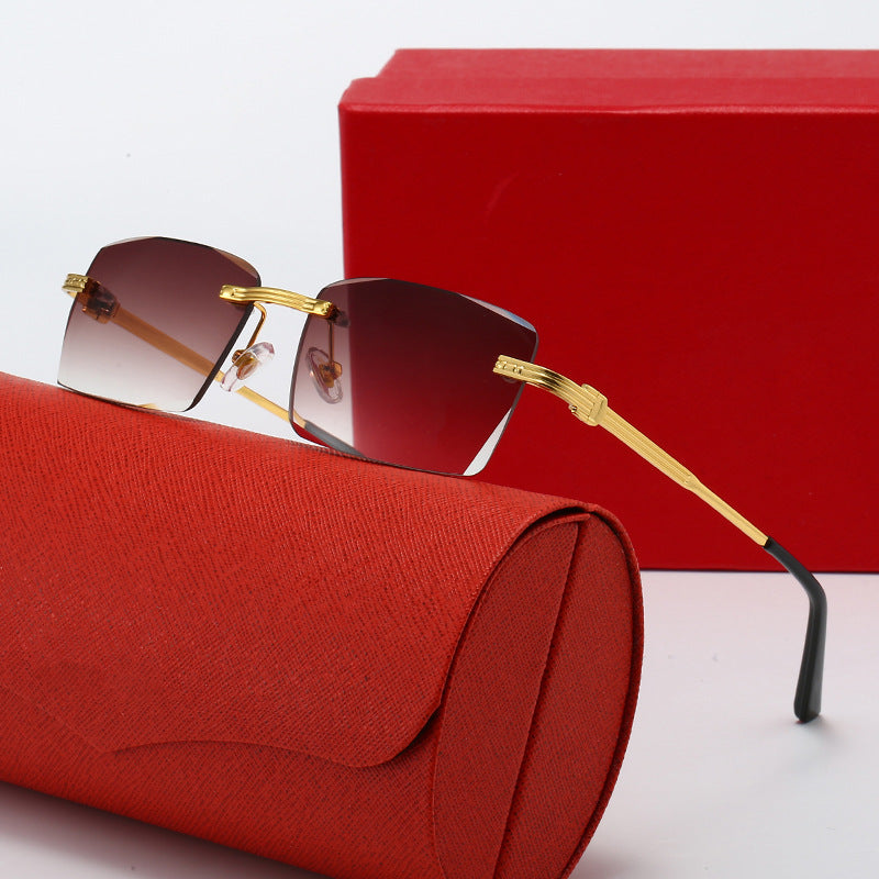 Ladies exclusive geometric sunglasses with luxury metal frame and polarized lenses Kalsten