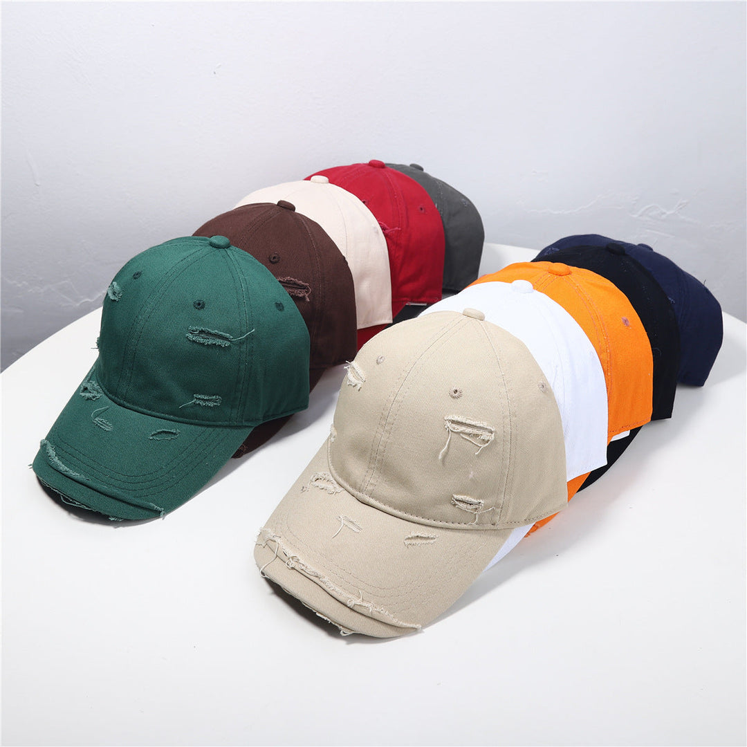 Men's Distressed Classic Cotton Baseball Cap Kalsten