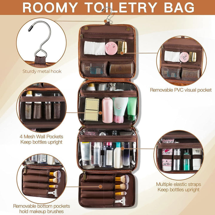 Travel cosmetic bag with multiple compartments Kalsten