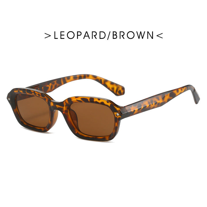 Ladies trendy rectangular sunglasses with completely transparent frame and UV protection Kalsten