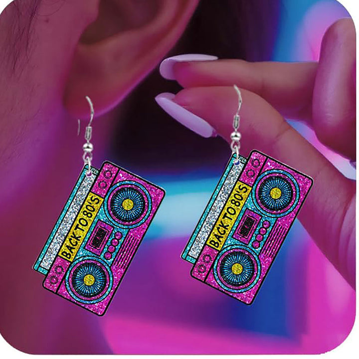 Retro-Inspired Compact Cassette Earrings Kalsten