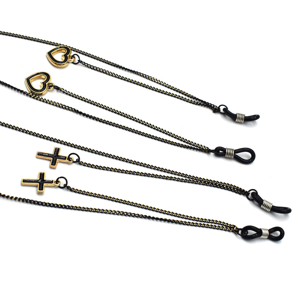 Heart-Embellished Eyewear Holder Chain Kalsten