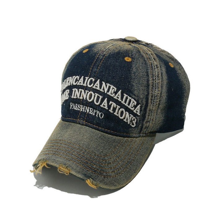 Women's Distressed Denim Graphic Baseball Cap Kalsten