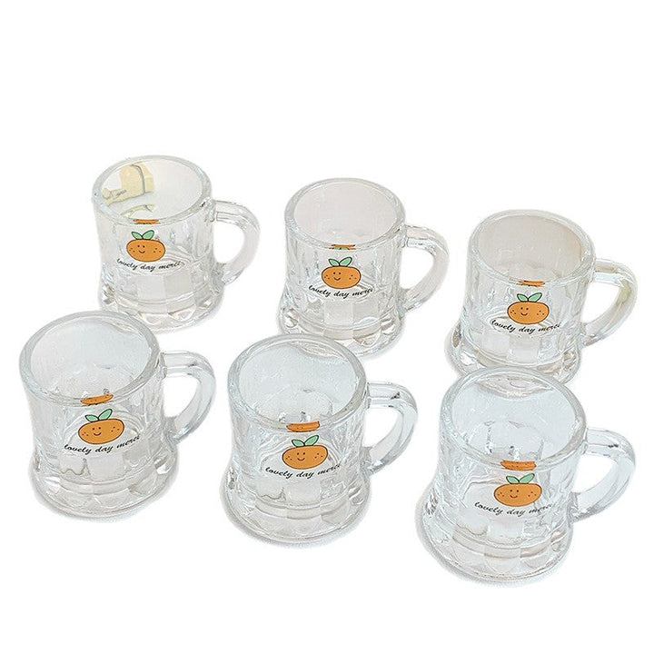 Ceramic mugs set with cheerful orange design Kalsten