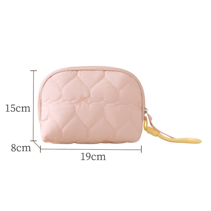 Heart-Quilted Makeup Bag Kalsten